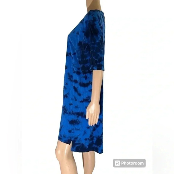 Goldie LeWinter Shirt Dress Tie Dye Size L 100% Pima Cotton Peru EUC!! - Picture 4 of 10